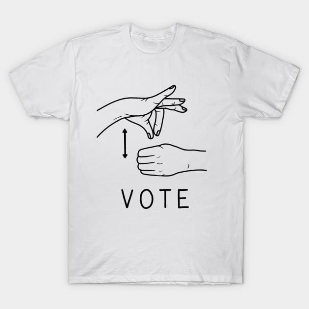 Vote ASL T-Shirt by valentinahramov